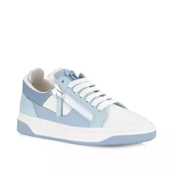 Giuseppe Zanotti Colorblock Leather Double-Zip Sneakers, NWT, Size EU 43